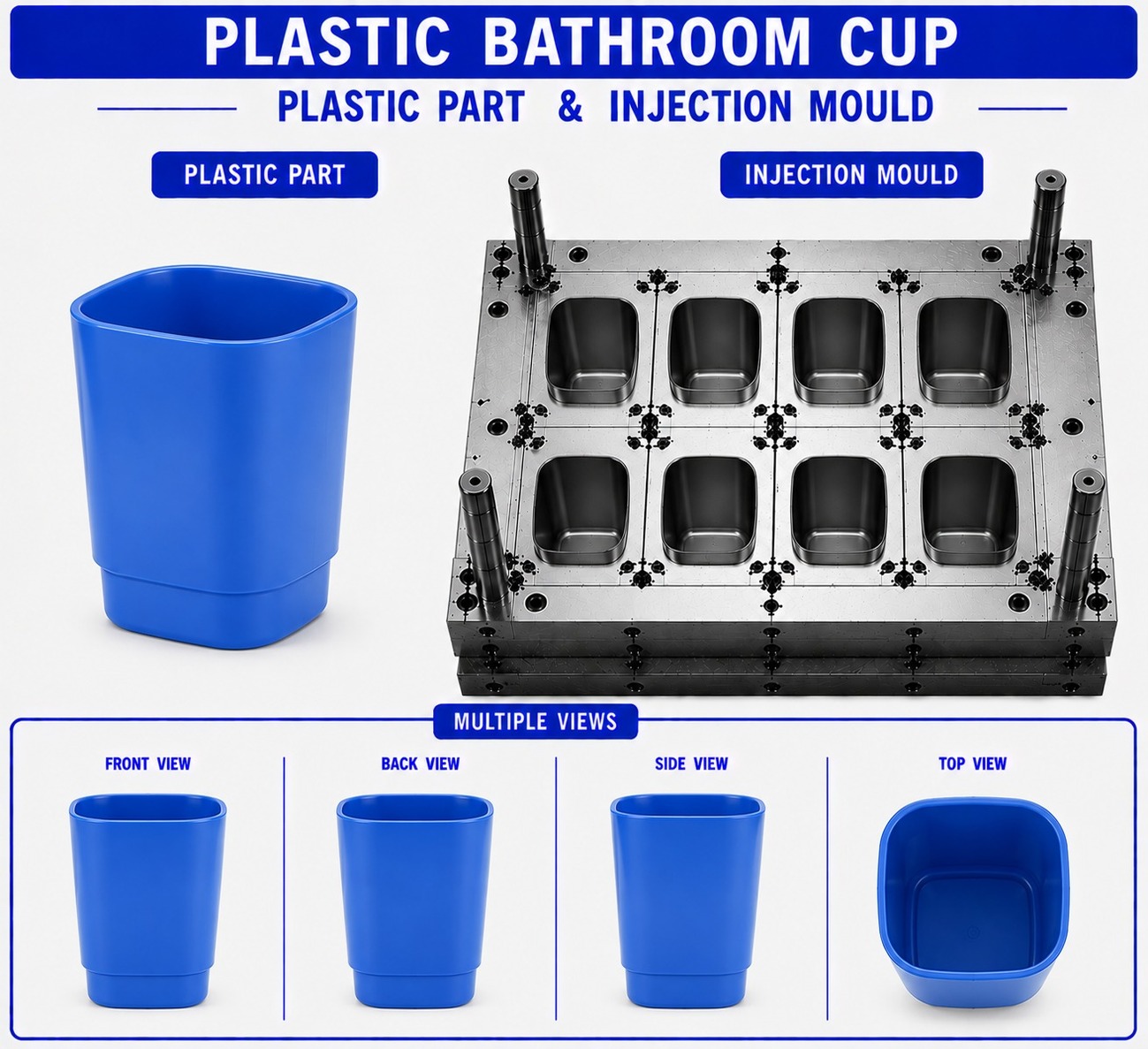 Plastic Bathroom Cup Mould and Moulding Service